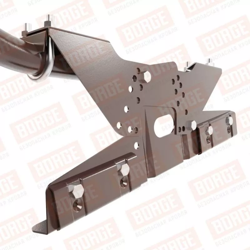 Ограждение кровельное BORGE H-90см, 3м, для фальцевой кровли, коричневый шоколад (RAL 8017) купить в краснодаре