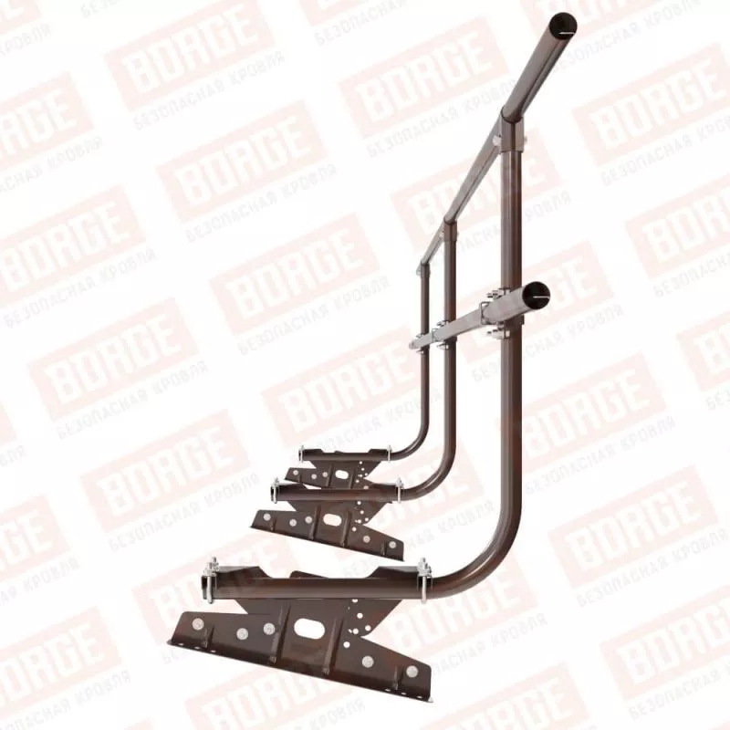 Ограждение кровельное BORGE H-90см, 3м, для фальцевой кровли, коричневый шоколад (RAL 8017) купить в краснодаре