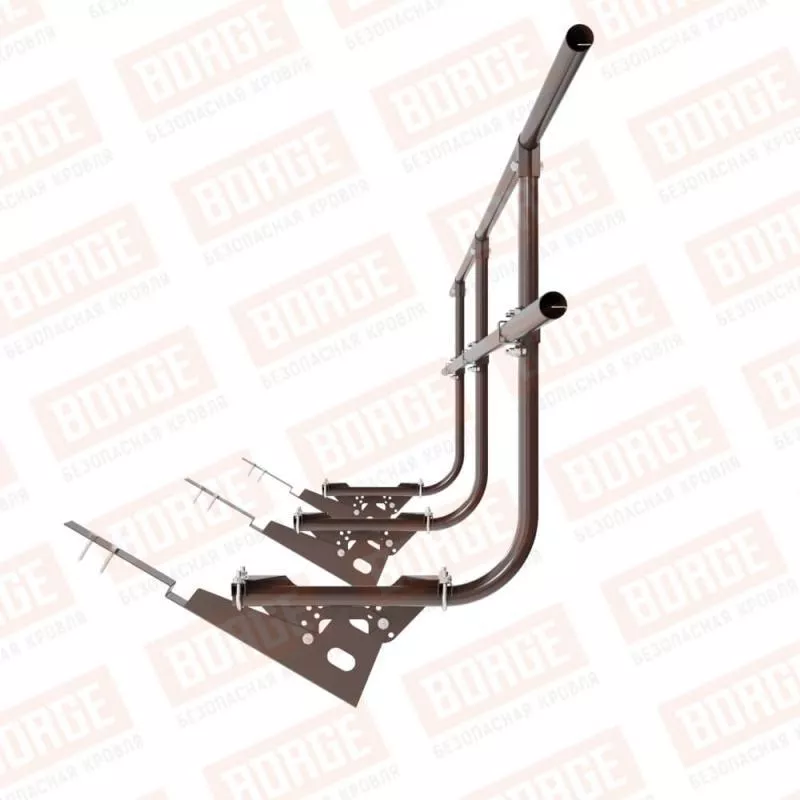 Ограждение кровельное BORGE H-90см, 3м, для композитной черепицы, коричневый шоколад (RAL 8017) купить в краснодаре