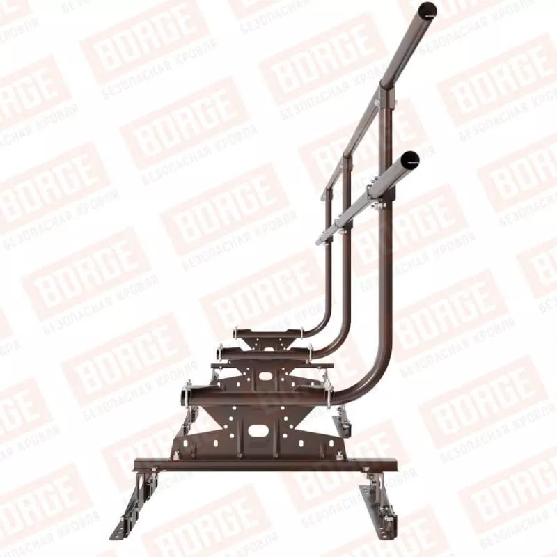 Ограждение кровельное BORGE H-90см, 3м, для параллельного фальца, коричневый шоколад (RAL 8017) купить в краснодаре