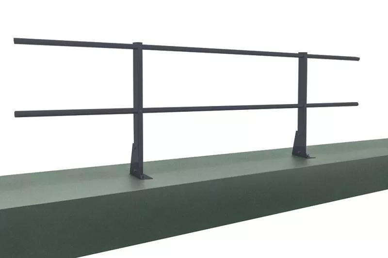 Ограждение кровельное для парапета на плоскую кровлю RAL 7024 (2,0х0,9) купить в краснодаре