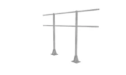 Ограждение кровельное для парапета на плоскую кровлю RAL 9006 (2,0х1,2м). Артикул: 44356