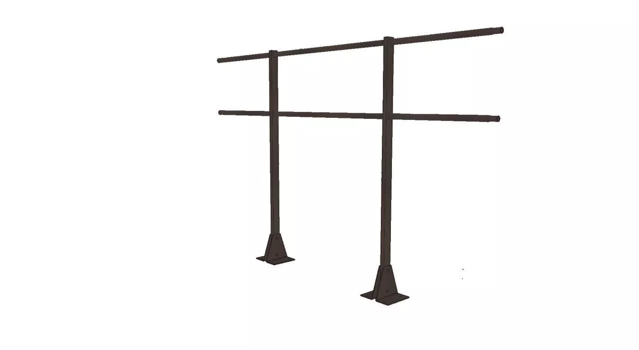 Ограждение кровельное для парапета на плоскую кровлю RR32 (2,0х1,2м) купить в краснодаре