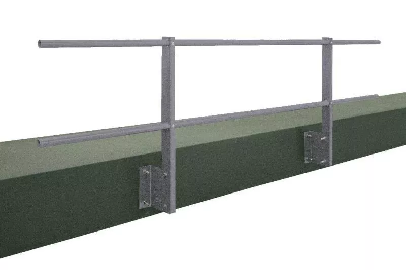 Ограждение кровельное для парапета с боковым креплением RAL 7004 (2,0х1,2) купить в краснодаре