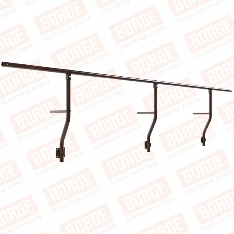 Ограждение парапетное BORGE H-30см, 3м, коричневый шоколад (RAL 8017) купить в краснодаре