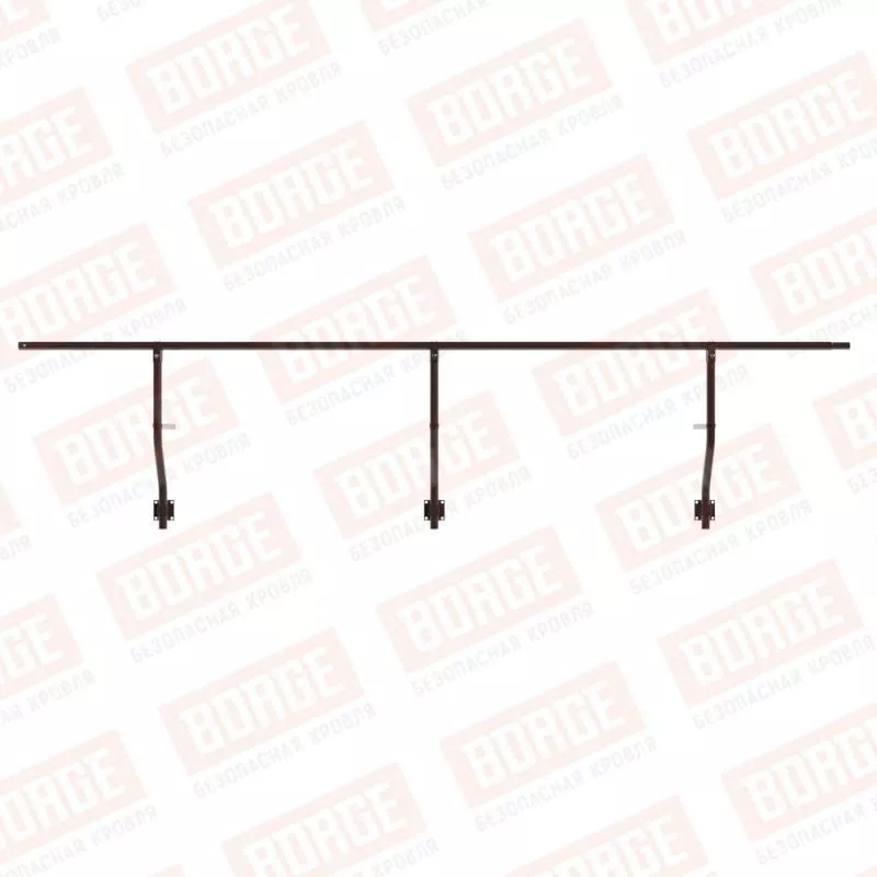 Ограждение парапетное BORGE H-30см, 3м, коричневый шоколад (RAL 8017) купить в краснодаре