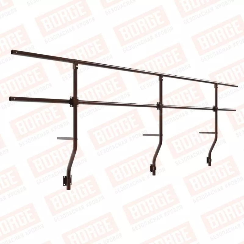 Ограждение парапетное BORGE H-60см, 3м, коричневый шоколад (RAL 8017) купить в краснодаре