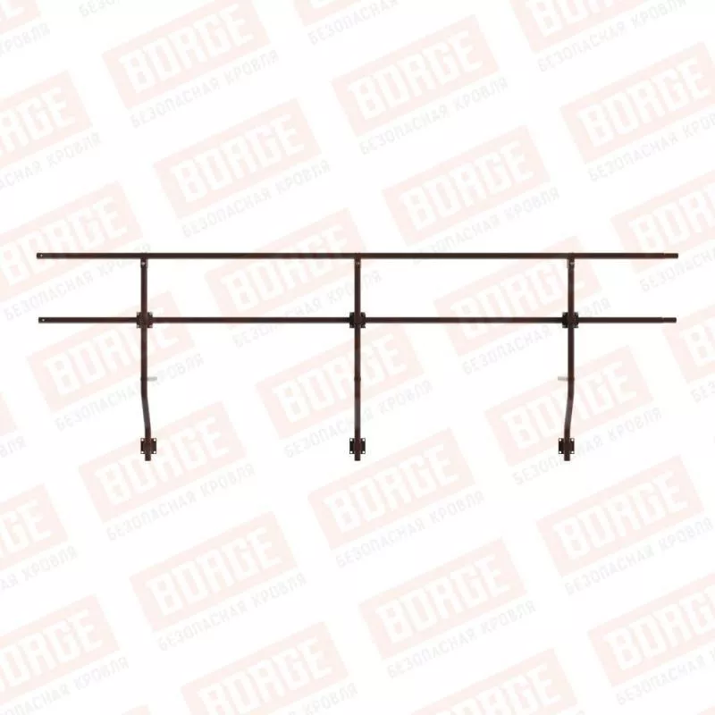 Ограждение парапетное BORGE H-60см, 3м, коричневый шоколад (RAL 8017) купить в краснодаре