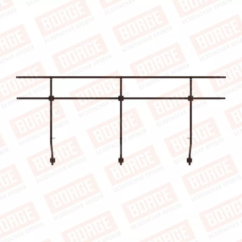 Ограждение парапетное BORGE H-90см, 3м, коричневый шоколад (RAL 8017) купить в краснодаре