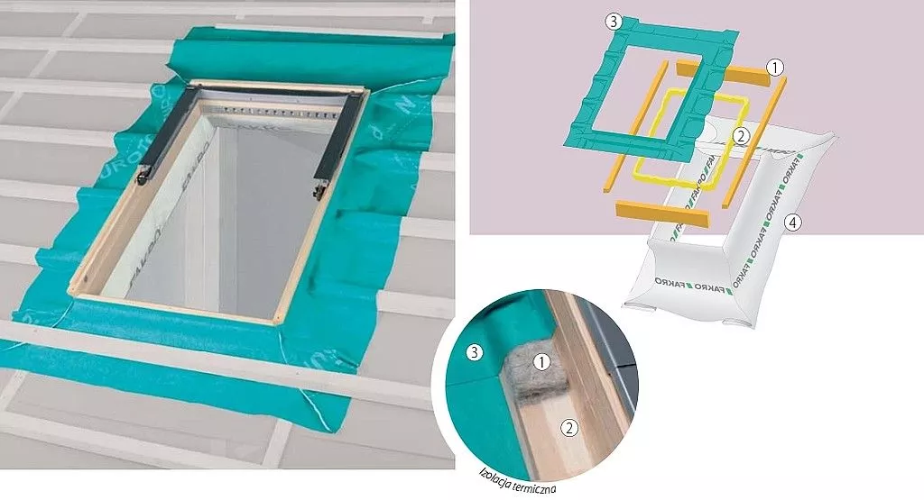 Оклад Fakro XDК 78х98см для гидро-паро-теплоизоляции мансардных окон Факро купить в краснодаре