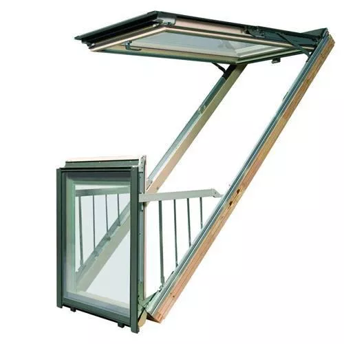 Окно-балкон с гидро-теплоизоляционным окладом Fakro (Факро) FGH-V P2 Galeria 94х255 см купить в краснодаре