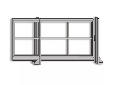 Ворота откатные, под автоматику ОПТИМА без наполнения 4000х2000мм цинкополимерное покрытие. купить в краснодаре