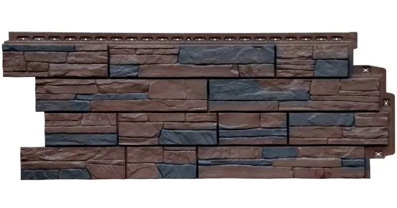 Фасадные панели Grand Line Коллекция Сланец Элит Орех купить в краснодаре