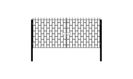 Ворота распашные Плецер проф труба 40х20мм Ш - 4000мм В-1700мм со столбами грунт черный.. Артикул: Yuventa_Vorota1_03