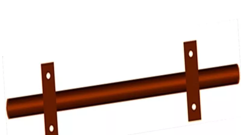 Столб заборный H-2500мм с планками D51мм грунт красно-коричневый. купить в краснодаре