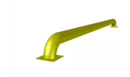 Колесоотбойник стальной П-образный Д- 2000мм В- 140 мм D- 76 мм с пластиной 120х120. Артикул: Yuventa_Kolesootboi_1