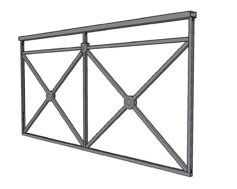 Секция пешеходного ограждения Крест-2 Ш- 1920 В-930 мм купить в краснодаре