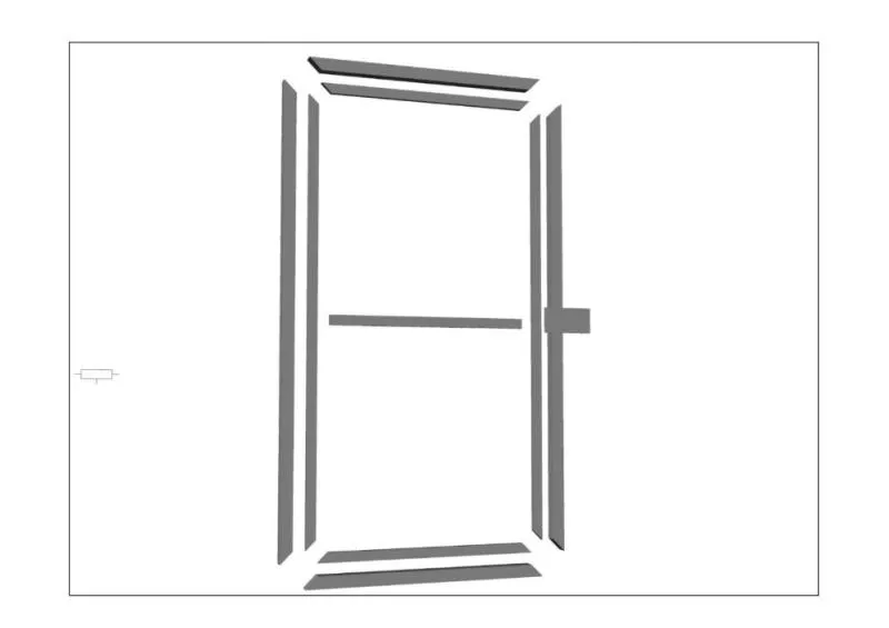 Металлокомплект для самостоятельной сборки каркаса калитки из профиля 40х40 на проем 1м купить в краснодаре