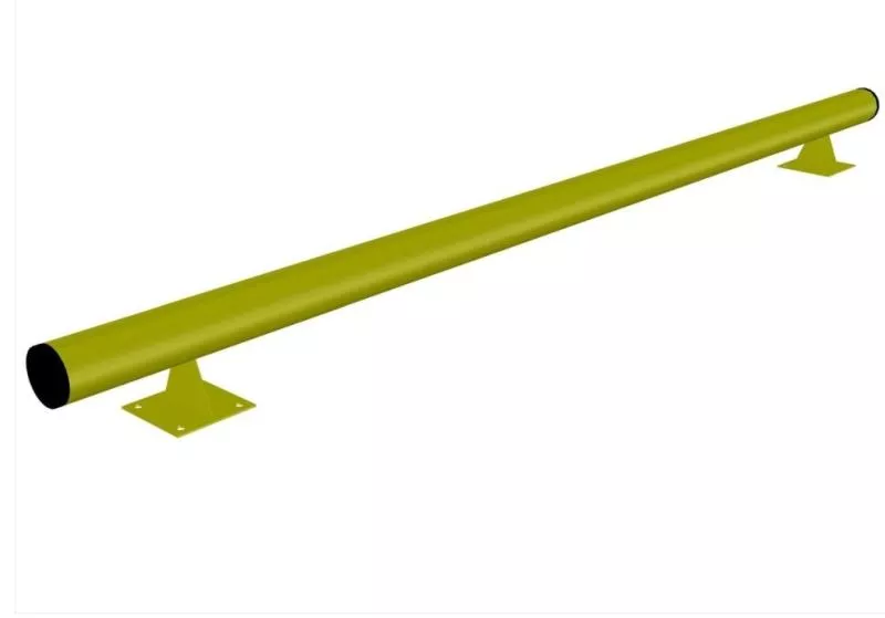 Колесоотбойник стальной линейный Д- 2000мм В- 140 мм D- 76 мм с пластинами 120х120 купить в краснодаре