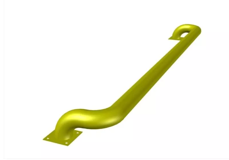 Дуга защитная стальная Д- 2000мм В- 140 мм D-76 мм с пластинами 120х120 ППК RAL 1018 Желтый купить в краснодаре