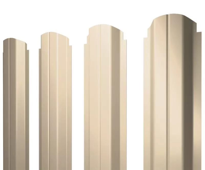 Штакетник Grand Line П-образный А фигурный 0,5 Satin RAL 1015 Светлая слоновая кость купить в краснодаре