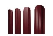 Штакетник Grand Line П-образный А фигурный 0,5 Satin RAL 3005 Красное вино – Купить оптом и в розницу