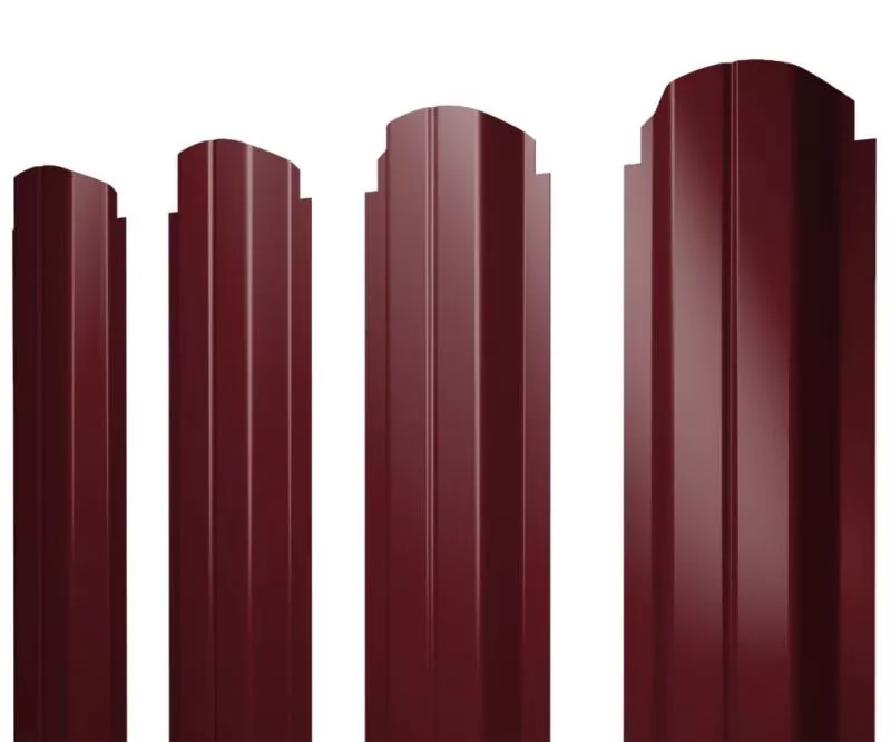 Штакетник Grand Line П-образный А фигурный 0,5 Velur RAL 3005 Красное вино купить в краснодаре