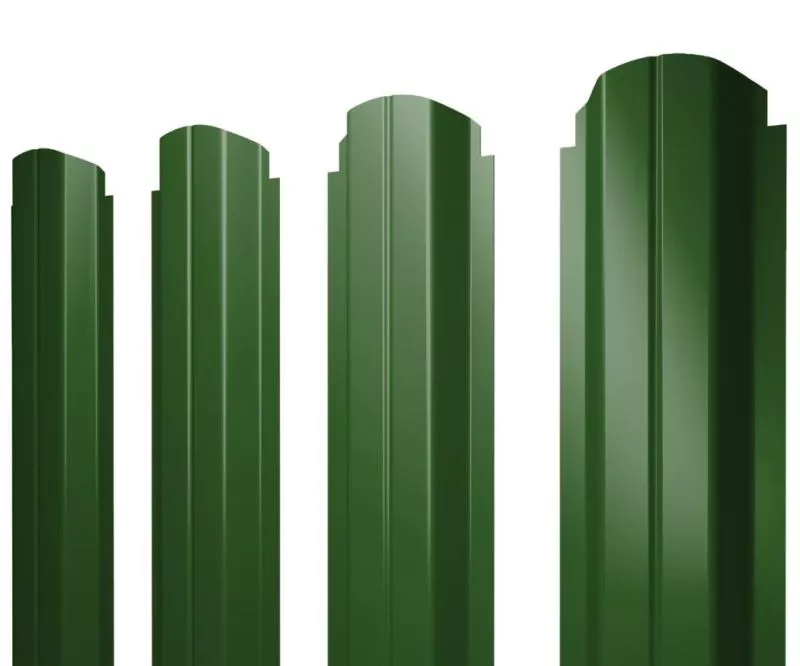 Штакетник Grand Line П-образный А фигурный 0,45 PE RAL 6002 Лиственно-зеленый купить в краснодаре