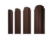 Штакетник Grand Line П-образный B фигурный 0,4 PE Matt Double RAL 8017 Шоколад – Купить оптом и в розницу
