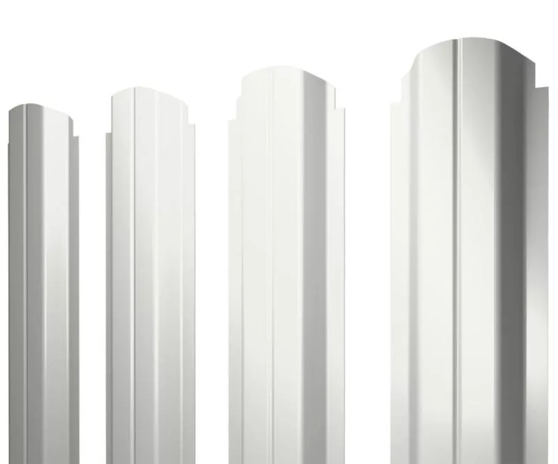 Штакетник Grand Line П-образный А фигурный 0,45 Drap RAL 9003 Сигнальный белый купить в краснодаре