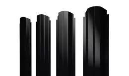 Штакетник Grand Line П-образный А фигурный 0,5 Velur RAL 9005 Черный. Артикул: Pobr_Krug_95