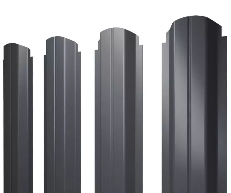 Штакетник Grand Line П-образный А фигурный 0,5 GreenCoat Pural Matt RR 23 Темно-серый купить в краснодаре