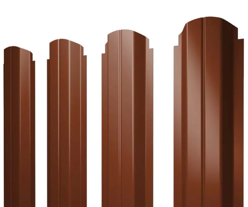 Штакетник Grand Line Slim Полукруглый 0,5 Quarzit Cuprum Steel Медь купить в краснодаре
