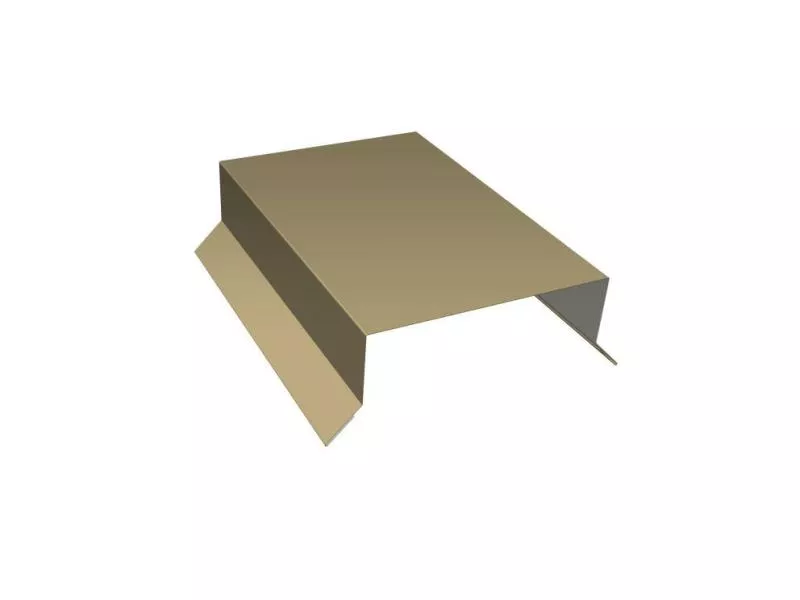 Парапетная крышка прямая 100мм 0,45 PE с пленкой RAL 1014 слоновая кость (2м) купить в краснодаре