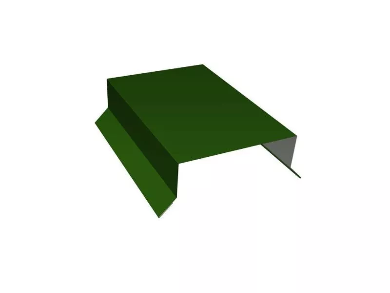 Парапетная крышка прямая 100мм 0,45 PE с пленкой RAL 6002 лиственно-зеленый (3м) купить в краснодаре