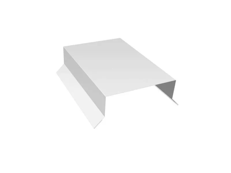 Парапетная крышка прямая 100мм 0,5 Satin с пленкой RAL 9003 сигнальный белый (2,5м) купить в краснодаре