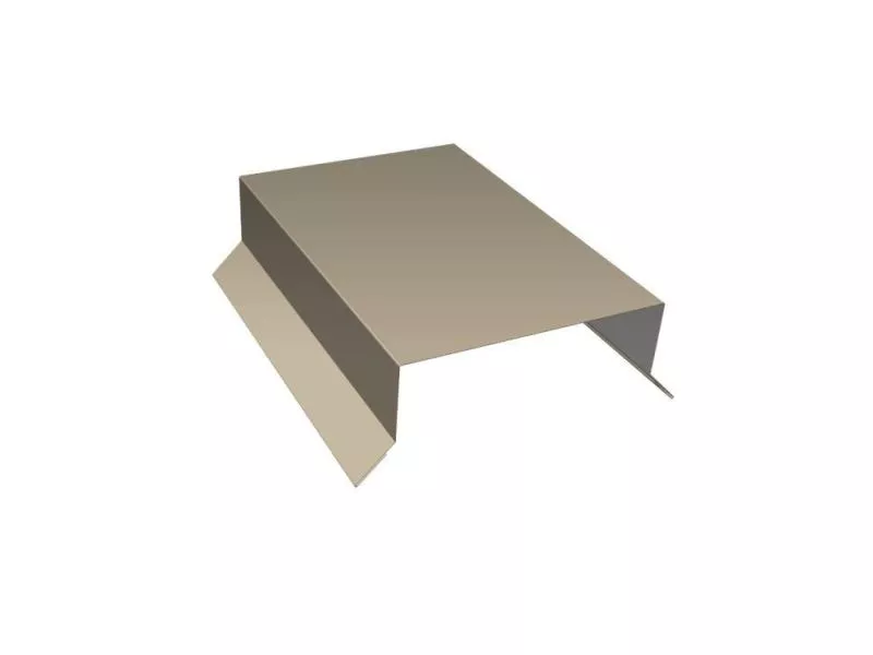 Парапетная крышка прямая 100мм 0,5 Satin с пленкой RAL 1015 светлая слоновая кость (2,5м) купить в краснодаре