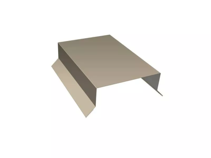 Парапетная крышка прямая 125мм 0,5 Satin с пленкой RAL 1015 светлая слоновая кость (3м) купить в краснодаре