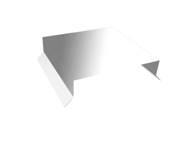 Парапетная крышка прямая 100мм 0,5 Satin с пленкой RAL 9006бело-алюминиевый (2м) купить в краснодаре