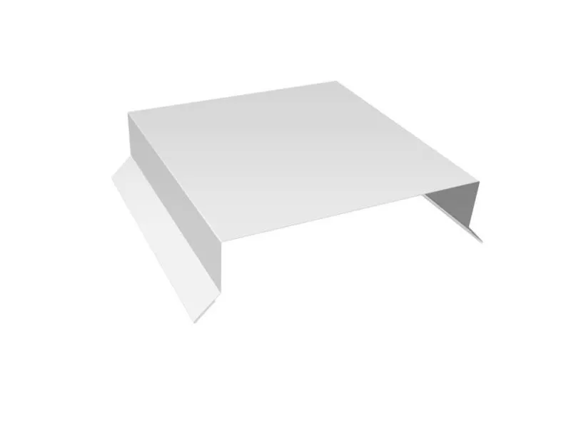 Парапетная крышка прямая 150мм 0,5 Satin с пленкой RAL 9003 сигнальный белый (3м) купить в краснодаре