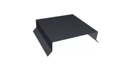 Парапетная крышка прямая 125мм 0,5 GreenCoat Pural BT, matt RR 23 темно-серый (RAL 7024 мокрый асфальт) (3м). Артикул: 35010