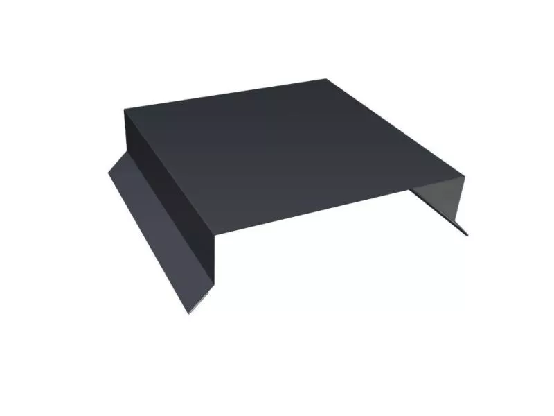 Парапетная крышка прямая 125мм 0,5 GreenCoat Pural BT, matt RR 23 темно-серый (RAL 7024 мокрый асфальт) (2м) купить в краснодаре