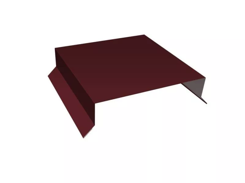 Парапетная крышка прямая 150мм 0,5 Satin с пленкой RAL 3005 красное вино (2,5м) купить в краснодаре