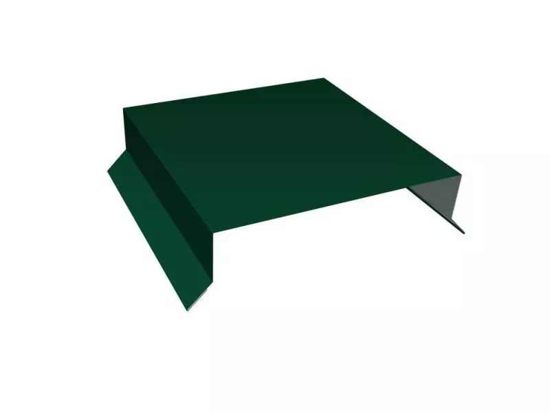 Парапетная крышка прямая 150мм 0,5 Satin с пленкой RAL 6005 зеленый мох (2,5м) купить в краснодаре