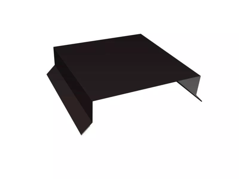 Парапетная крышка прямая 150мм 0,5 Satin с пленкой RAL 9005 черный (2м) купить в краснодаре