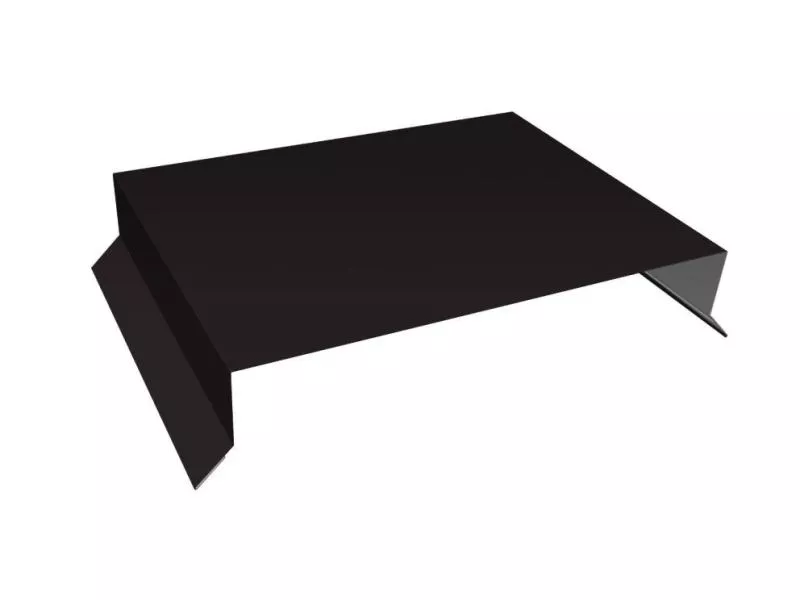 Парапетная крышка прямая 200мм 0,5 Satin Matt TX RAL 9005 черный (3м) купить в краснодаре