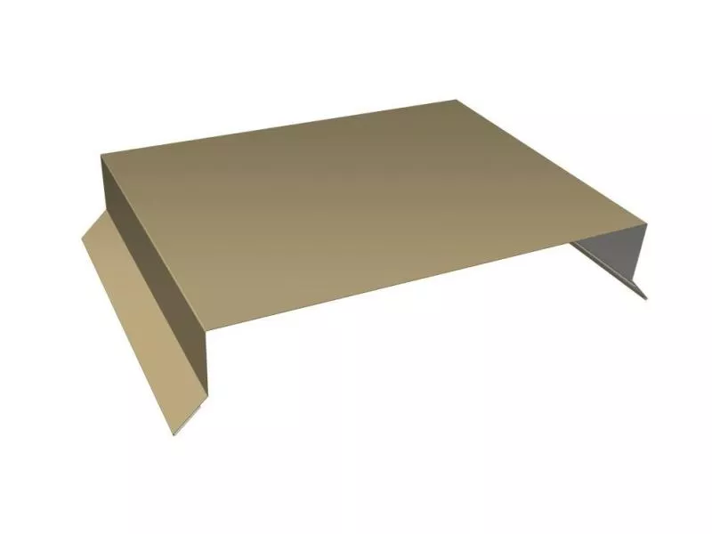 Парапетная крышка прямая 200мм 0,45 PE с пленкой RAL 1014 слоновая кость (2м) купить в краснодаре