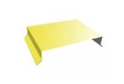 Парапетная крышка прямая 125мм 0,45 PE с пленкой RAL 1018 цинково-желтый (3м) – Купить оптом и в розницу