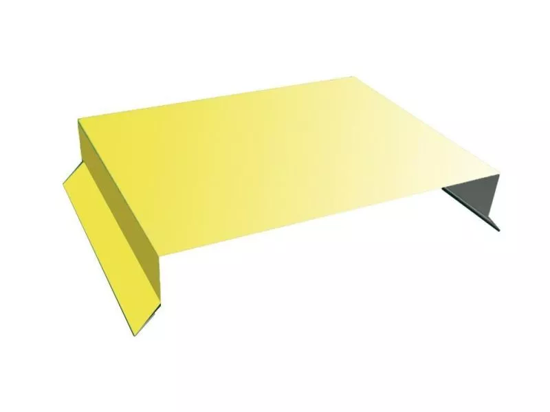 Парапетная крышка прямая 125мм 0,45 PE с пленкой RAL 1018 цинково-желтый (2,5м) купить в краснодаре