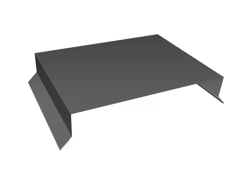 Парапетная крышка прямая 200мм 0,45 PE с пленкой RAL 7005 мышино-серый (2,5м) купить в краснодаре